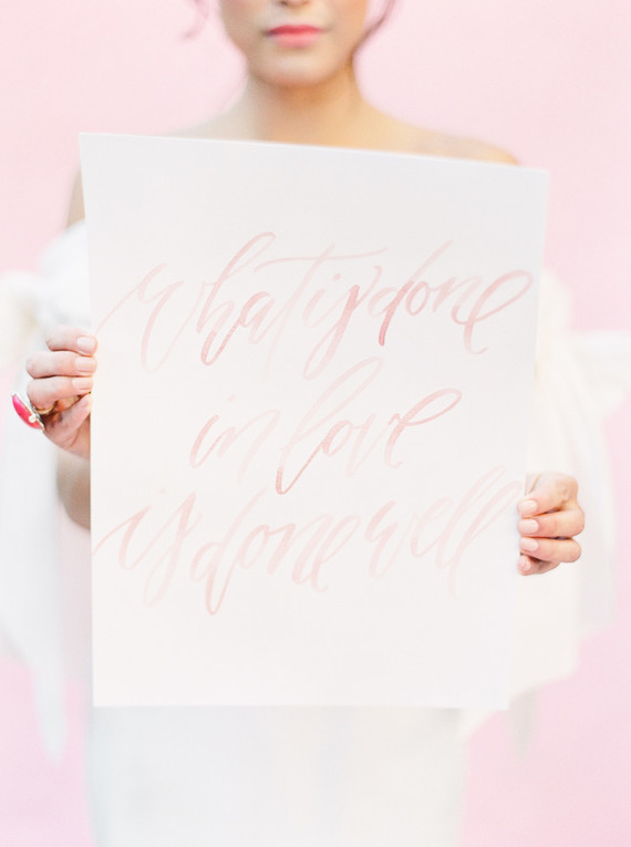 Modern feminine ALL PINK bridal editorial on 100 Layer Cake Inspiration