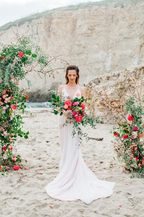 Peony and rose bouquet