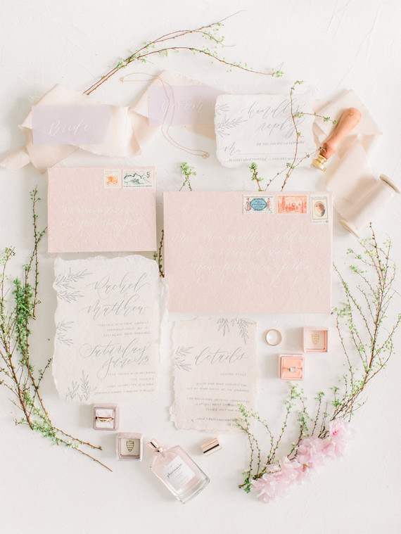 Ethereal stylish blush bridal inspiration