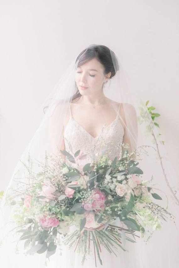 Ethereal stylish blush bridal inspiration Inspiration