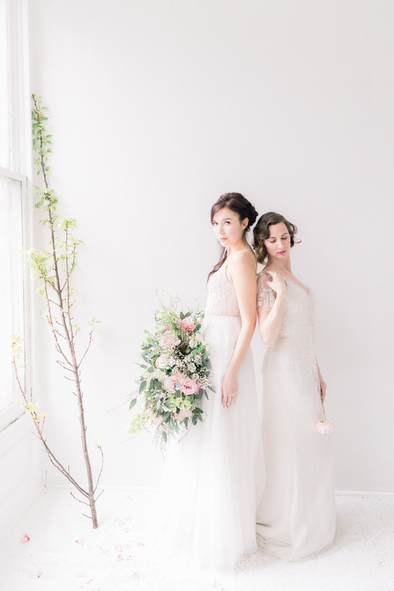 Ethereal stylish blush bridal inspiration