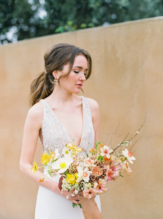 On trend now, a tamarind and pink wedding editorial in Sonoma CA