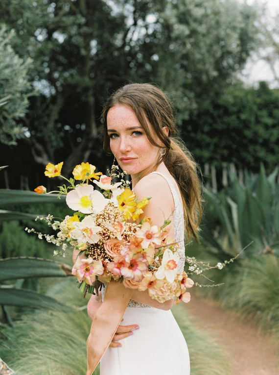 On trend now, a tamarind and pink wedding editorial in Sonoma CA Inspiration