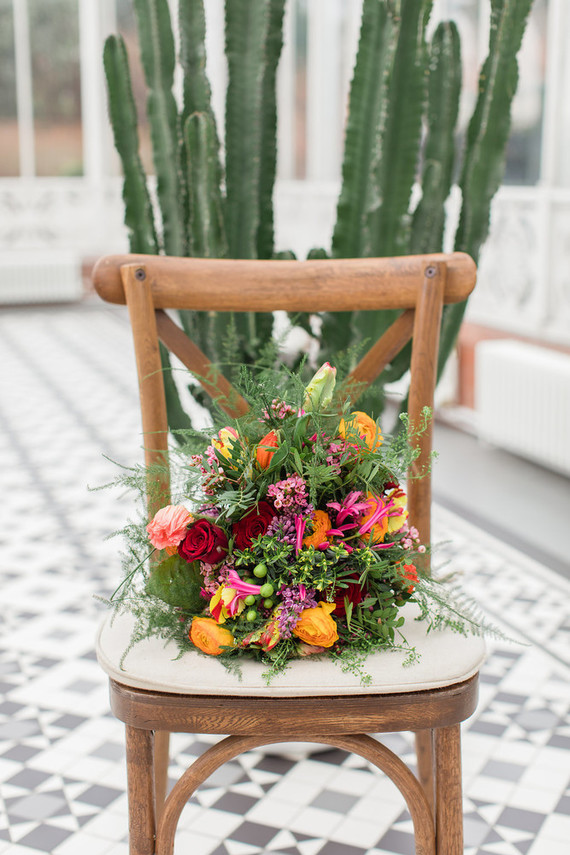 Bright colorful Frida Kahlo inspired wedding editorial
