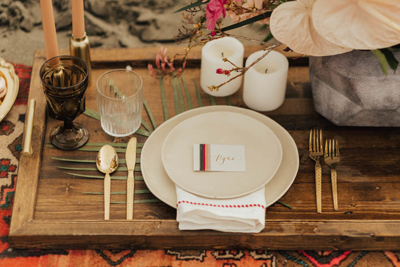 Tropical beach boho vow renewal in Olympic National Park