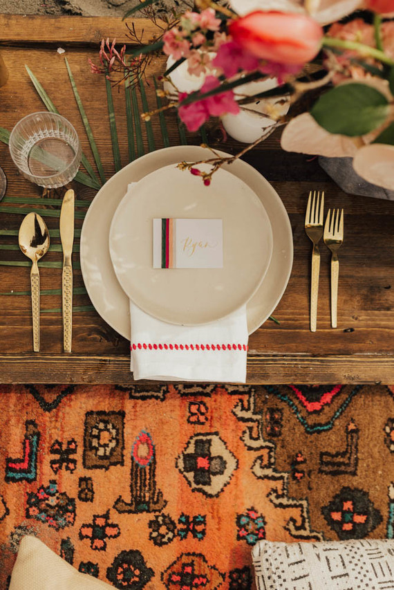 Tropical beach boho vow renewal in Olympic National Park