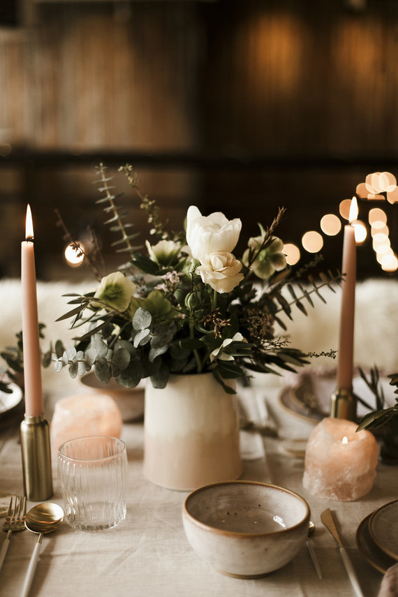 Romantic urban same sex wedding ideas with blush tones