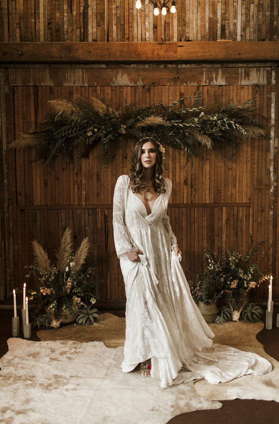 Romantic urban same sex wedding ideas with blush tones