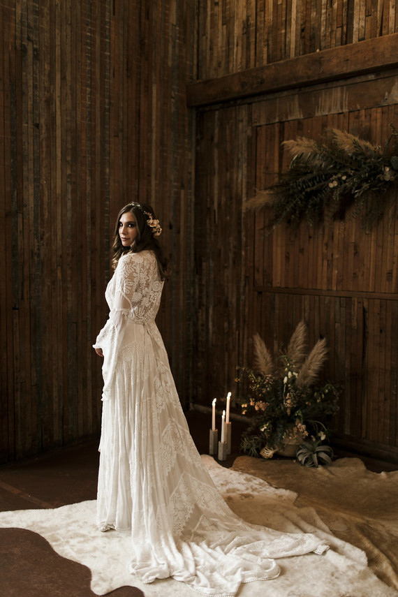 Romantic urban same sex wedding ideas with blush tones