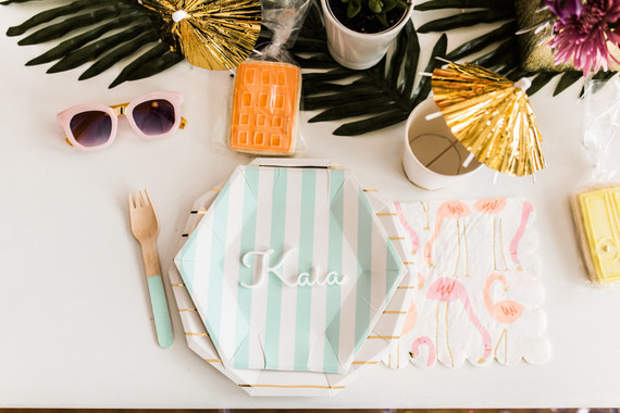 Palm Springs themed birthday party with THE Pink Door