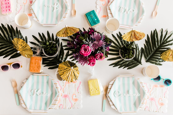 Palm Springs themed birthday party with THE Pink Door
