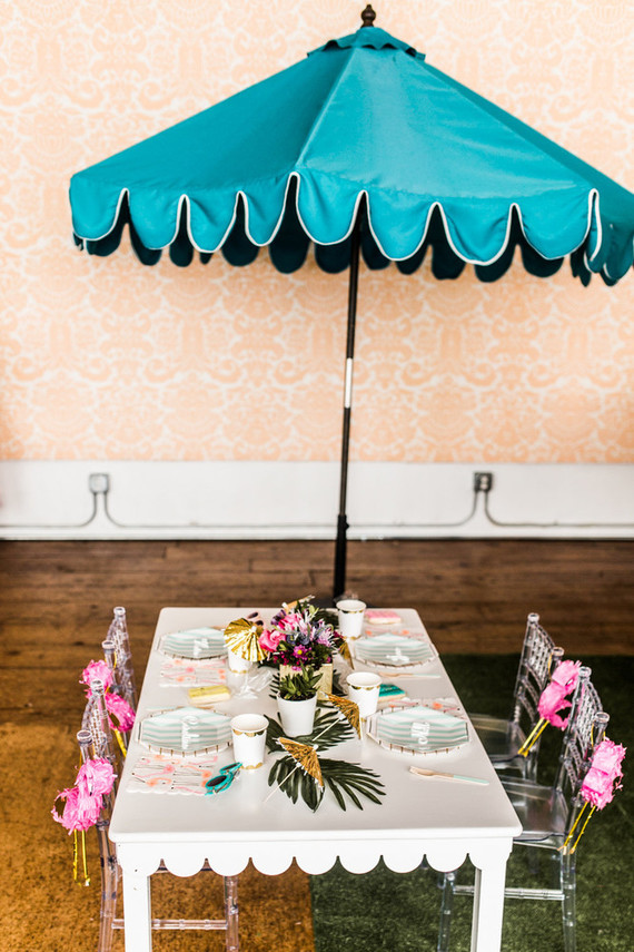 Palm Springs themed birthday party with THE Pink Door Inspiration