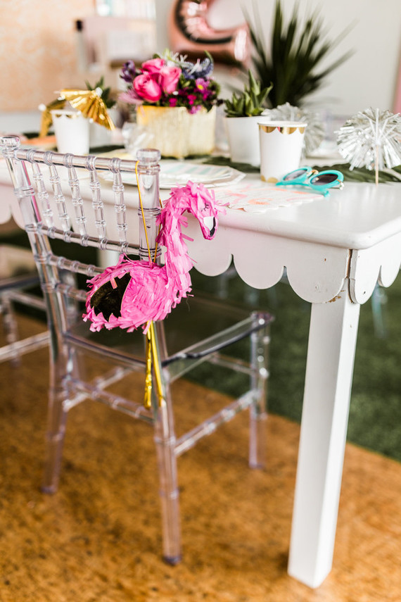 Palm Springs themed birthday party with THE Pink Door