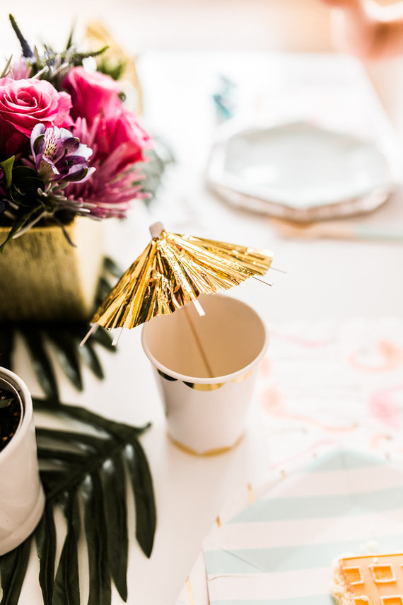 Palm Springs themed birthday party with THE Pink Door