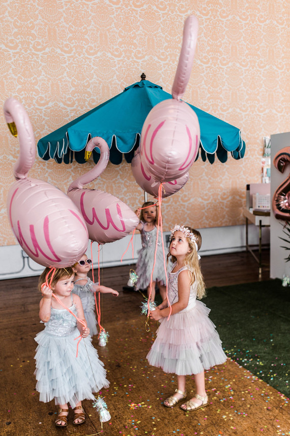 Palm Springs themed birthday party with THE Pink Door Inspiration