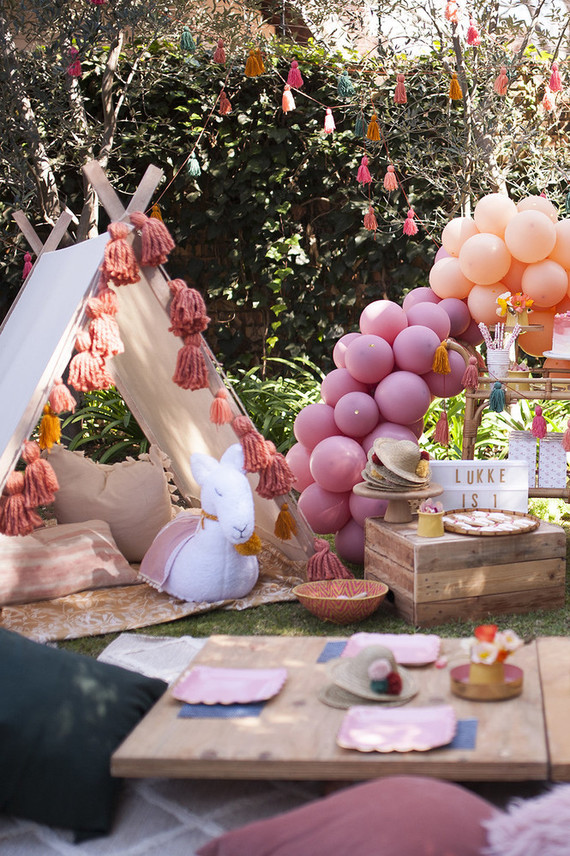 Earth tone llama themed first birthday party