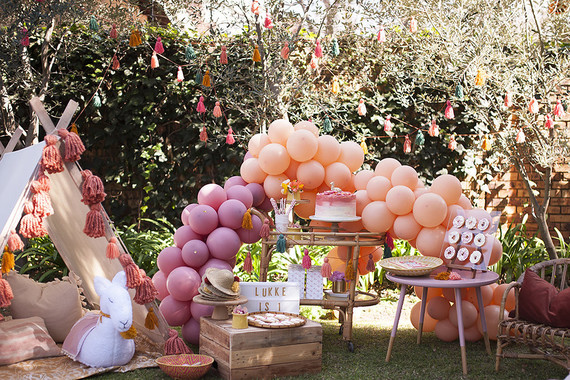 Earth tone llama themed first birthday party