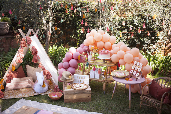 Earth tone llama themed first birthday party