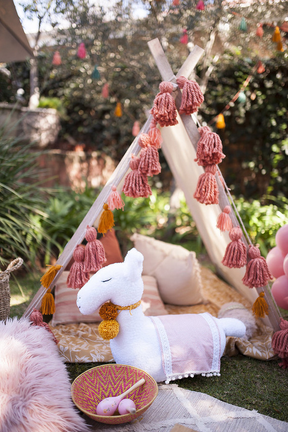 Earth tone llama themed first birthday party
