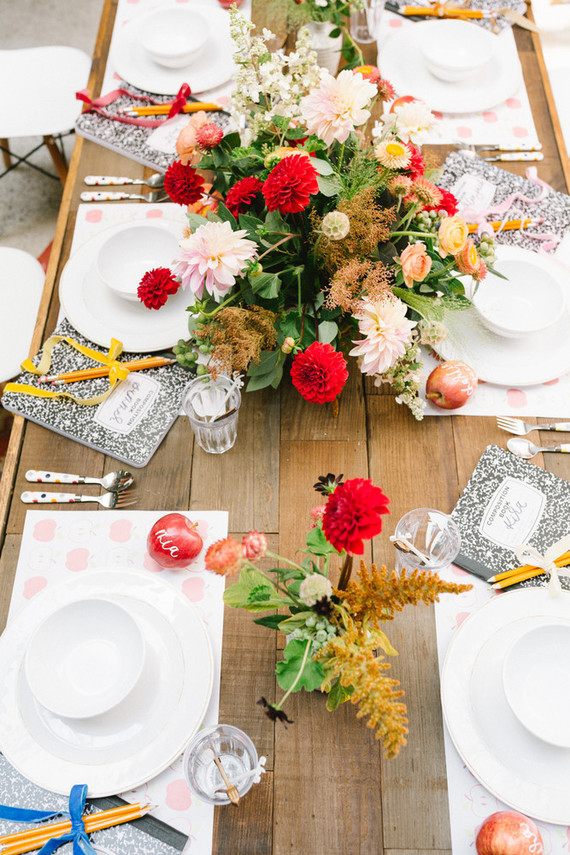 Modern back-to-school party from Beijos Events Inspiration