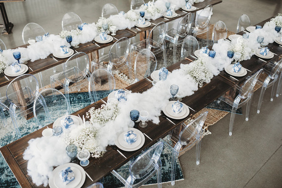 Helicopter-themed baby shower in at Hangar 21 in Orange County