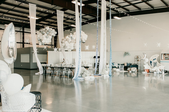 Helicopter-themed baby shower in at Hangar 21 in Orange County