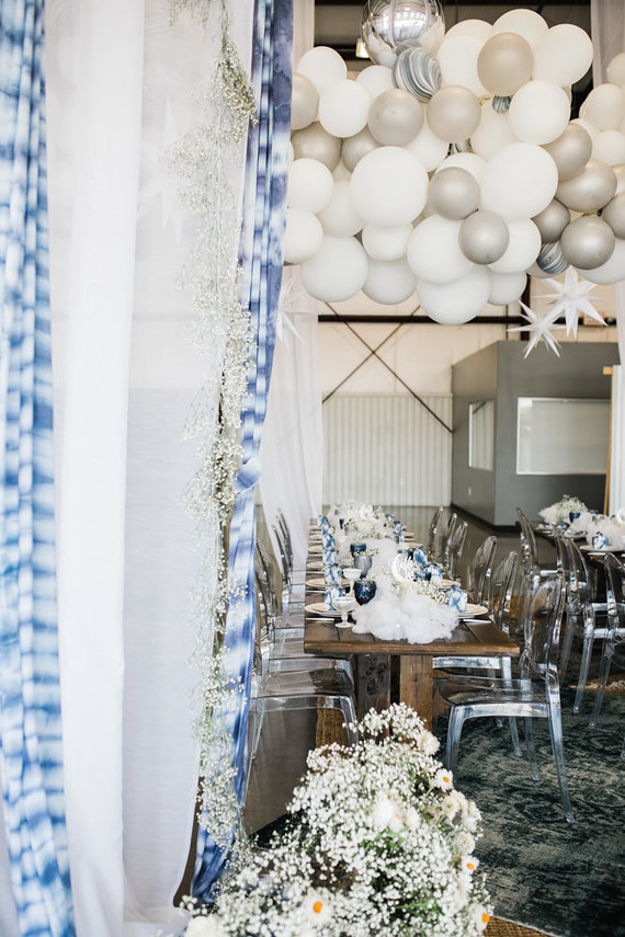 Helicopter-themed baby shower in at Hangar 21 in Orange County