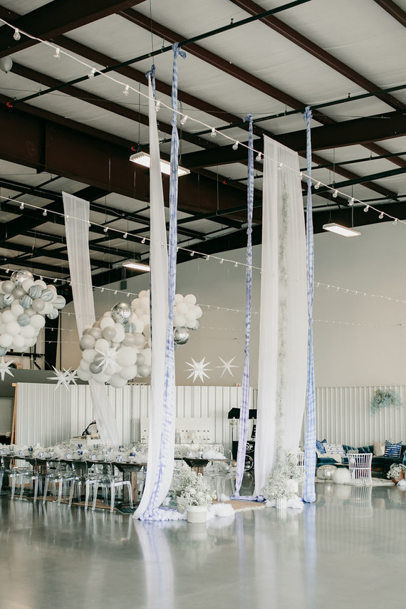 Helicopter-themed baby shower in at Hangar 21 in Orange County