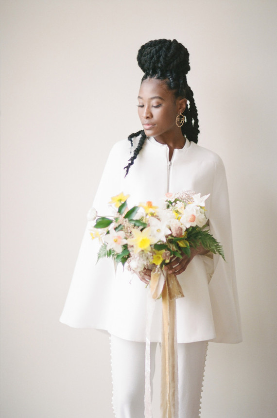 Blush + yellow wedding inspired by daffodils