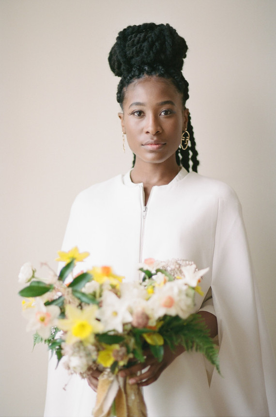 Blush + yellow wedding inspired by daffodils