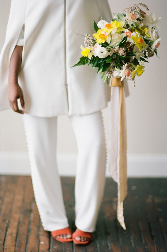 Blush + yellow wedding inspired by daffodils