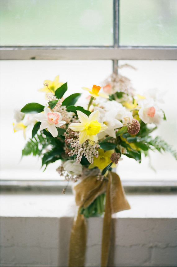 Blush + yellow wedding inspired by daffodils