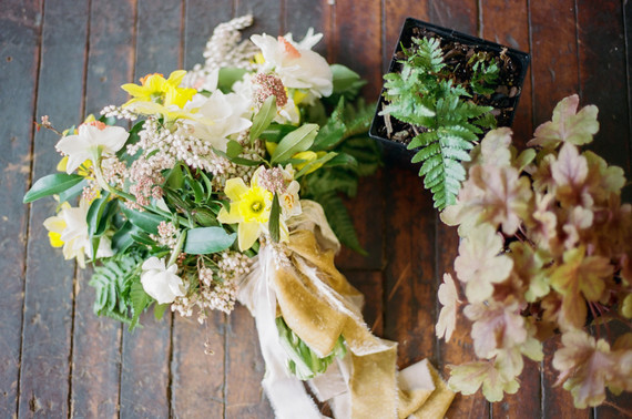 Blush + yellow wedding inspired by daffodils