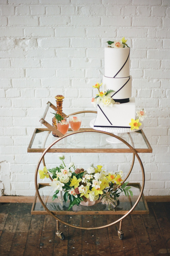 Blush + yellow wedding inspired by daffodils