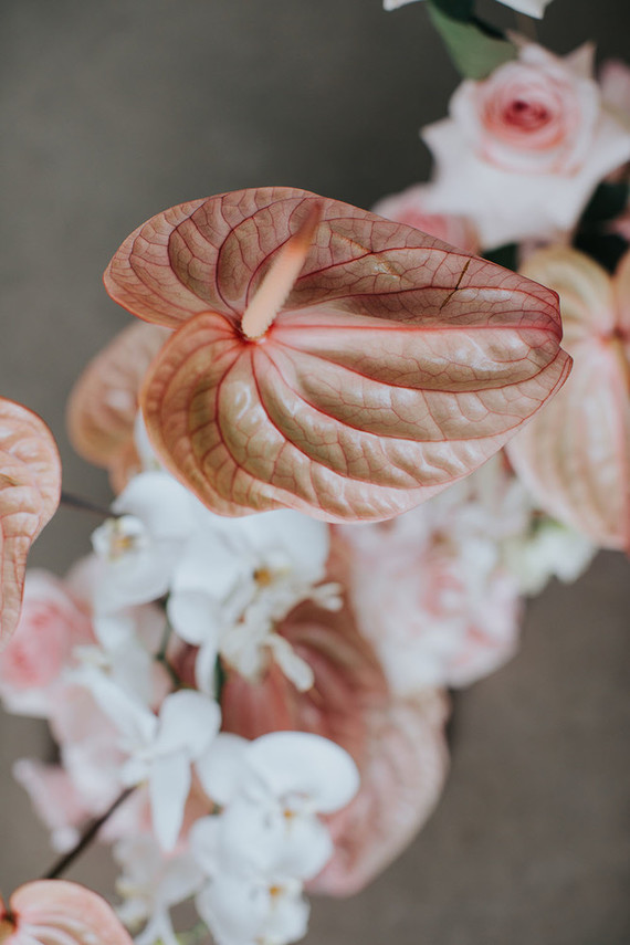 Ethereal modern bridal inspiration with tropical pink details