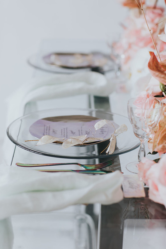 Ethereal modern bridal inspiration with tropical pink details