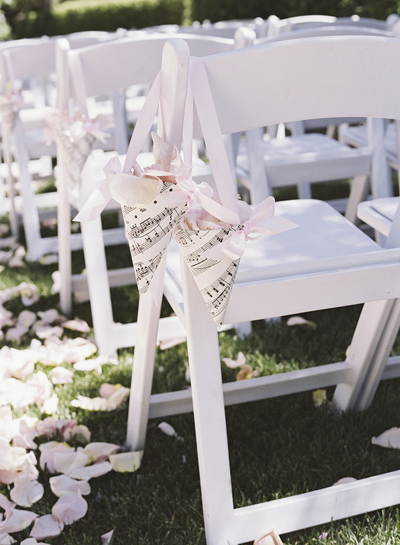 Whimsical pink and blue music-inspired wedding at Allied Arts Guild in Menlo Park
