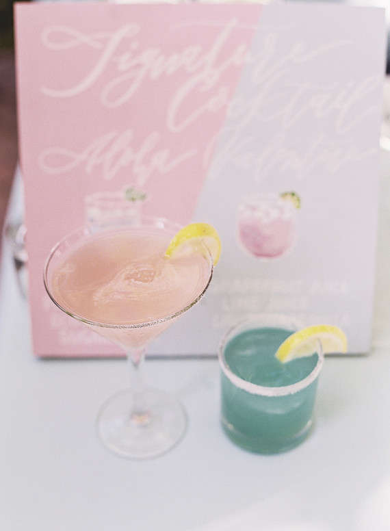 Whimsical pink and blue music-inspired wedding at Allied Arts Guild in Menlo Park