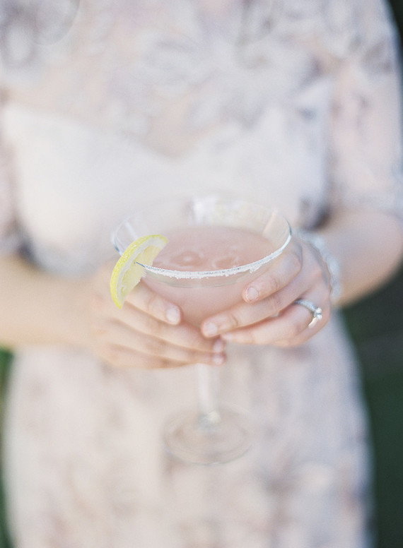 Whimsical pink and blue music-inspired wedding at Allied Arts Guild in Menlo Park