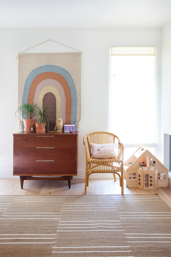 Modern earth tone girl's room from Veneer Designs