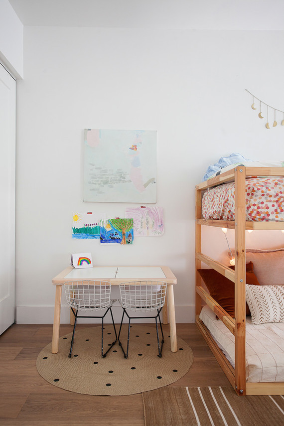 Modern earth tone girl's room from Veneer Designs