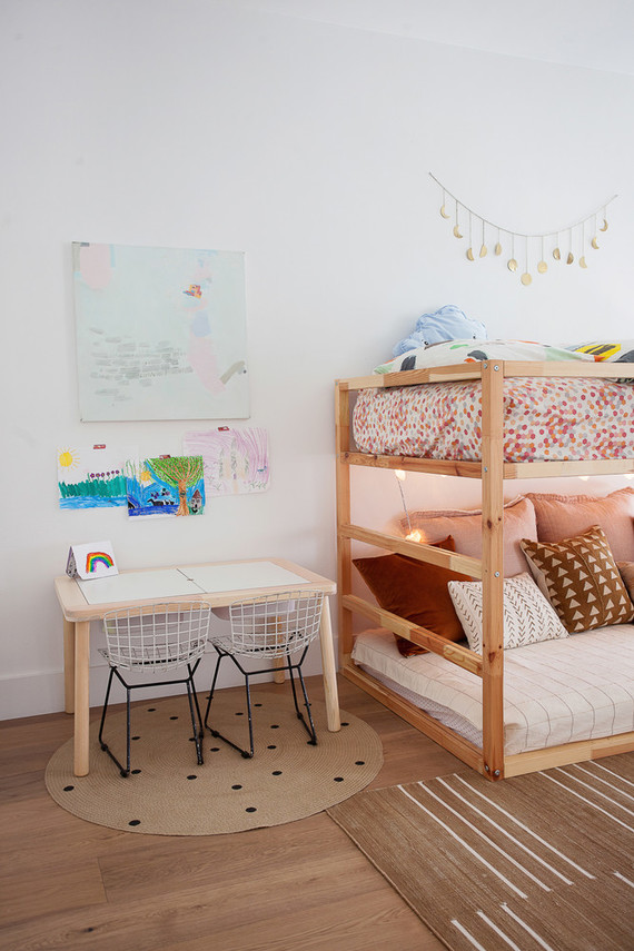 Modern earth tone girl's room from Veneer Designs