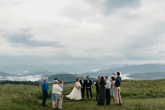 How to plan the perfect low-key elopement + a beautiful one at Max Patch in North Carolina