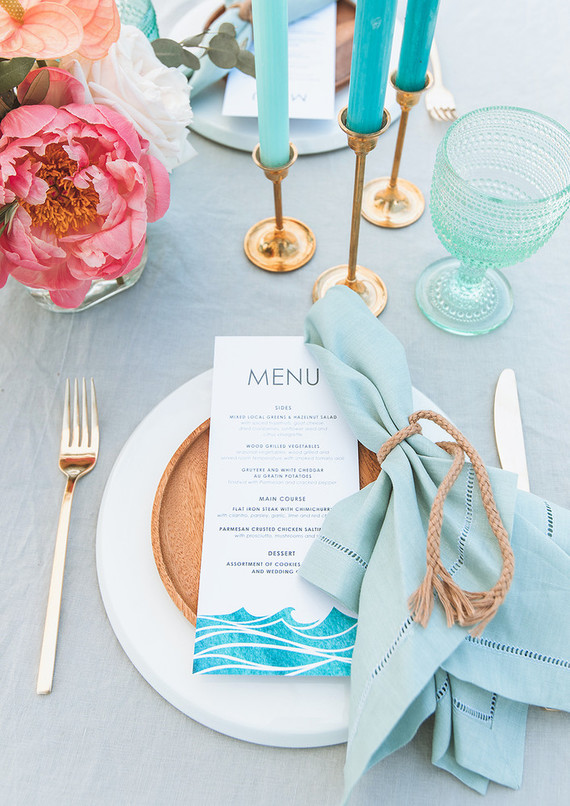 Surf inspired beach wedding in Montauk with the world's cutest dress