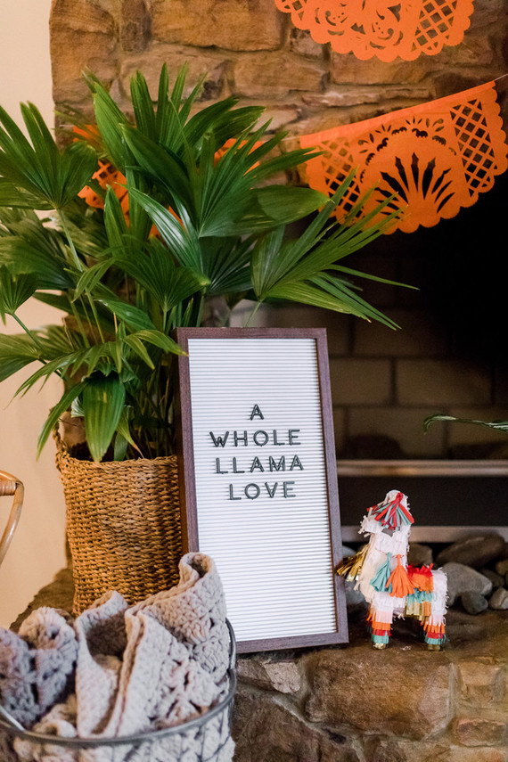 Orange fiesta-themed baby shower Inspiration