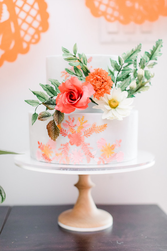 Orange fiesta-themed baby shower Inspiration