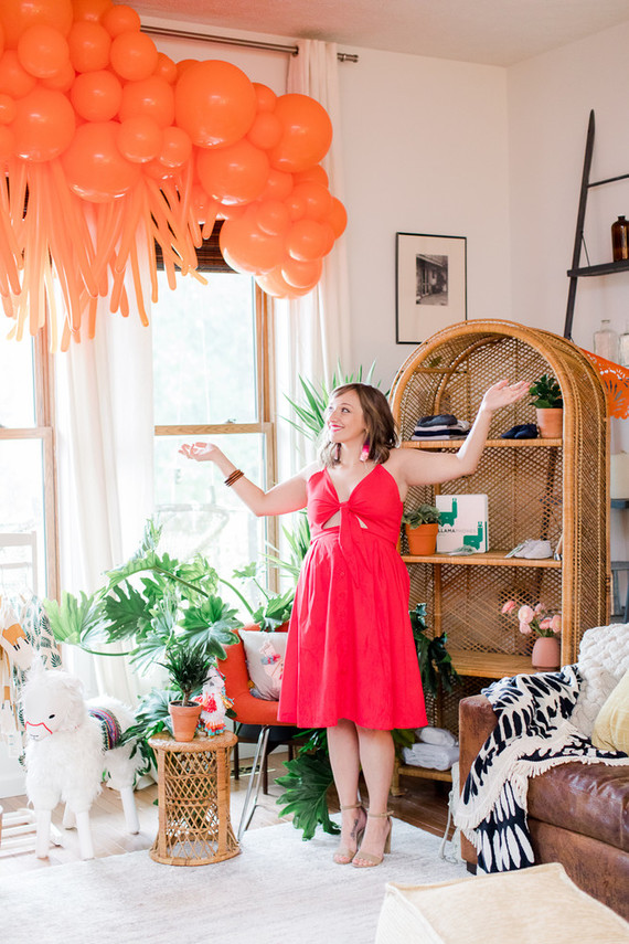 Orange fiesta-themed baby shower Inspiration