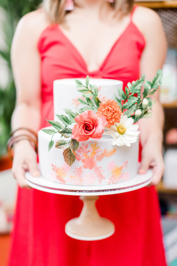 Orange fiesta-themed baby shower