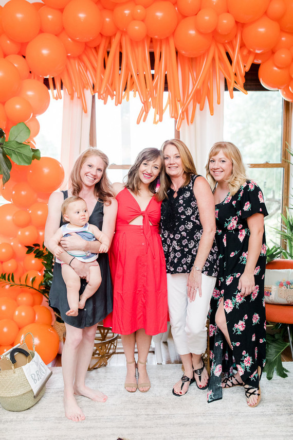 Orange fiesta-themed baby shower