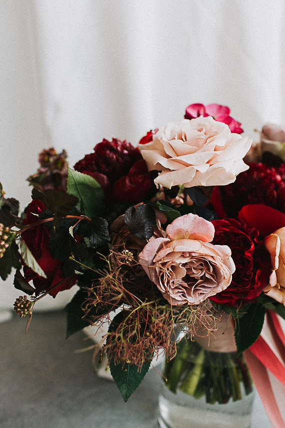 Romantic jewel tone fall wedding in Indiana